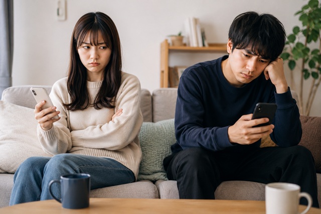 LINEの頻度をめぐって気まずくなる大学生カップル